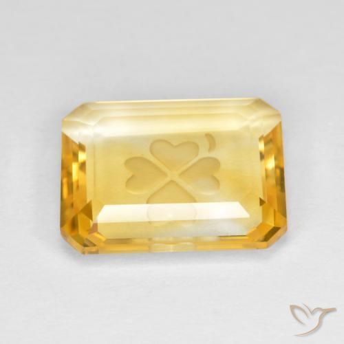 Citrine Gemstone in 12 x 10 mm (calibrated) Size for Sale, Citrine Stone in Medium Golden Color
