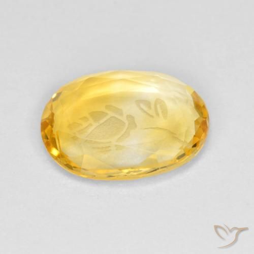 Citrine Gemstone in 10 x 8 mm (calibrated) Size for Sale, Citrine Stone in Bright Gold Color