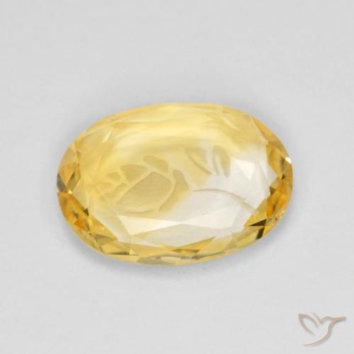Citrine Gemstone in 10 x 8 mm (calibrated) Size for Sale, Citrine Stone in Gold Color