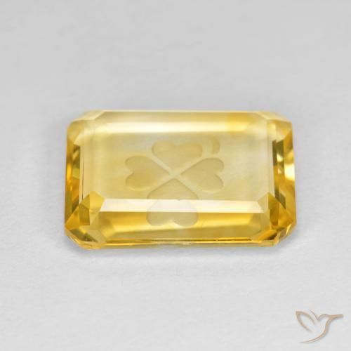 Citrine Gemstone in 12 x 10 mm (calibrated) Size for Sale, Citrine Stone in Medium Gold Color