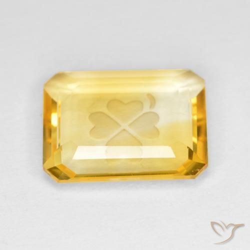 Citrine Gemstone in 12 x 10 mm (calibrated) Size for Sale, Citrine Stone in Gold Color