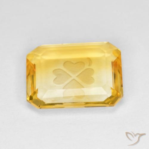 Citrine Gemstone in 12 x 10 mm (calibrated) Size for Sale, Citrine Stone in Medium Gold Color