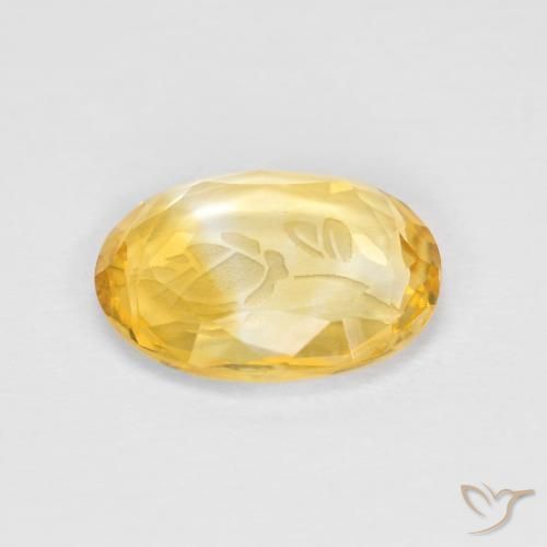 Citrine Gemstone in 10 x 8 mm (calibrated) Size for Sale, Citrine Stone in Medium Gold Color