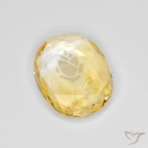 1.59ct Natural Bright Gold Citrine, Oval, Transparent
