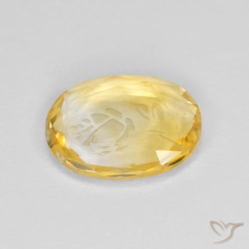 Citrine Gemstone in 10 x 8 mm (calibrated) Size for Sale, Citrine Stone in Bright Gold Color