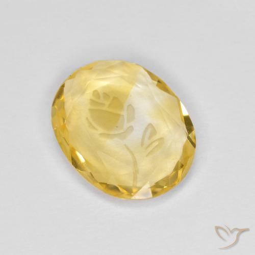 1.44ct Natural Yellowish Gold Citrine, Oval, Transparent