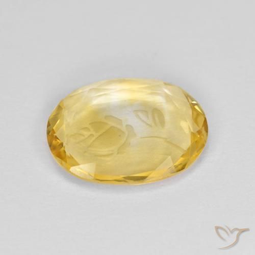 Citrine Gemstone in 10 x 8 mm (calibrated) Size for Sale, Citrine Stone in Yellowish Gold Color