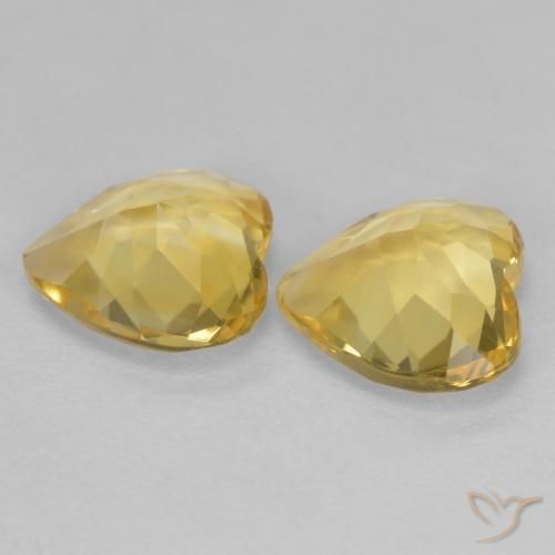 Citrine Gemstones in 7 x 7 mm (calibrated) Size for Sale, Citrine Stones in Light Gold Color