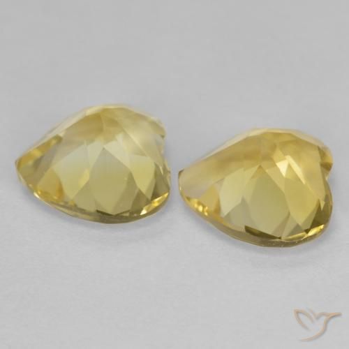 Citrine Gemstones in 7 x 7 mm (calibrated) Size for Sale, Citrine Stones in Light Yellow Color