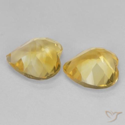 Citrine Gemstones in 7 x 7 mm (calibrated) Size for Sale, Citrine Stones in Light Gold Color