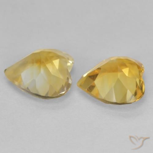 Citrine Gemstones in 7.1 x 57 mm Size for Sale, Citrine Stones in Light Golden-Yellow Color