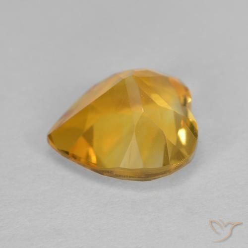 Citrine Gemstone in 7 x 7 mm (calibrated) Size for Sale, Citrine Stone in Gold Color