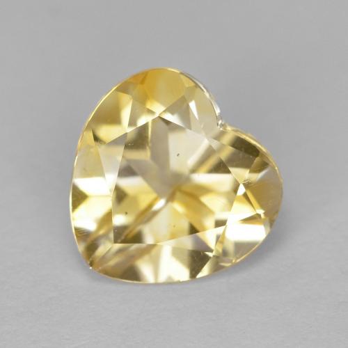 Citrina Forma de corazón de 1,18 ct de Brasil, Dimensión 7,2 x 7,1mm, Claridad VS, Piedra preciosa natural No tratado, 1 pieza de Citrina en color Dorado, Dureza Mohs de 7 Adecuado para joyas de uso diario, Simboliza abundancia y prosperidad, Photo A