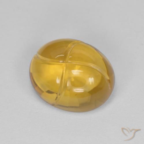 2.84ct Natural Medium Golden Citrine, Oval, Transparent