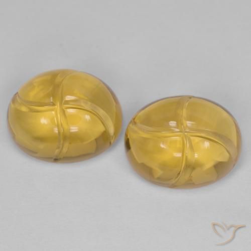 5.62ctw Natural Medium Gold Citrine, Oval, Transparent
