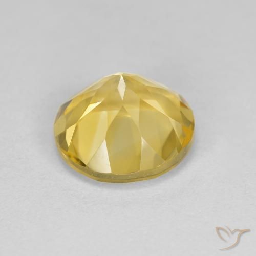 Citrine Gemstone in 8 mm (calibrated) Size for Sale, Citrine Stone in Medium Gold Color