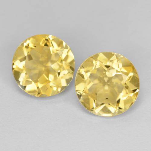 Light Gold Citrine Gem - 1.7ct Round Facet (ID: 605835)