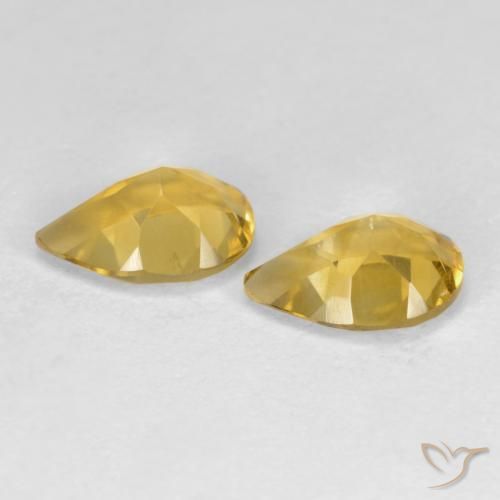 Citrine Gemstones in 7 x 5 mm (calibrated) Size for Sale, Citrine Stones in Golden Orange Color