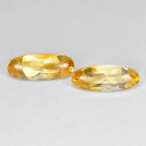 2 pezzi di citrini dorato Ovale abbinato di dimensioni 10 x 4mm, peso 1,82 ct totali / media. 0,91 ct ciascuno, giallo in purezza Transparent, gemma naturale non trattati, durezza Mohs 7 adatto per gioielli da indossare ogni giorno , Anno della pietra preziosa del gallo, Photo A