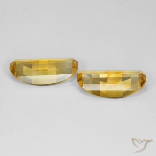 Citrine Gemstones in 14.1 x 7 mm Size for Sale, Citrine Stones in Golden Color