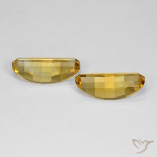 Citrine Gemstones in 13.9 x 6.9 mm Size for Sale, Citrine Stones in Golden Color