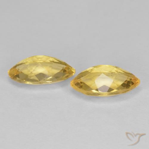Citrine Gemstones in 9.1 x 5 mm Size for Sale, Citrine Stones in Golden Color