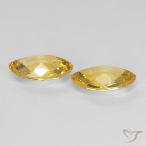 Citrine Gemstones in 9.1 x 5.1 mm Size for Sale, Citrine Stones in Golden Color