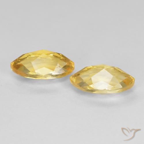 Citrine Gemstones in 9 x 4.9 mm Size for Sale, Citrine Stones in Golden Color