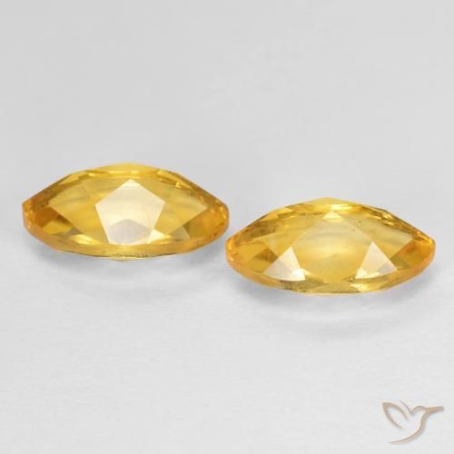 Citrine Gemstones in 9.2 x 5 mm Size for Sale, Citrine Stones in Dark Golden Color