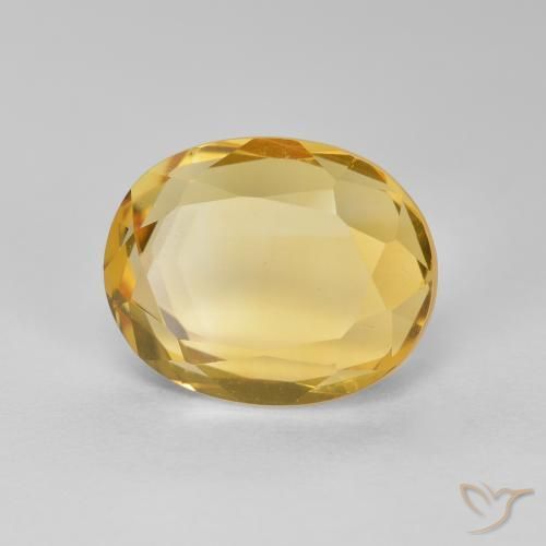 2.82 ct Golden Citrine Stone, Natural Citrine in Oval Facet Shape for Sale