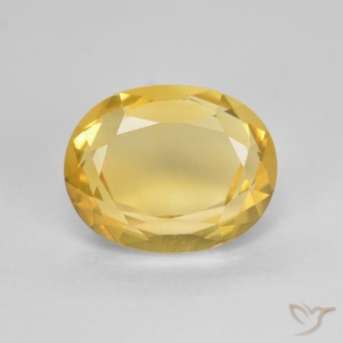 2.80ct Natural Medium Gold Citrine, Oval, VVS-VS