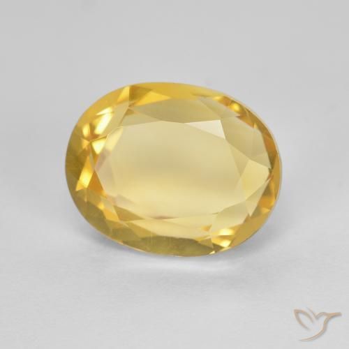 2.80 ct Golden Citrine Stone, Natural Citrine in Oval Facet Shape for Sale