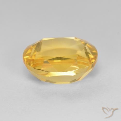 Citrine Gemstone in 10 x 8 mm (calibrated) Size for Sale, Citrine Stone in Medium Gold Color