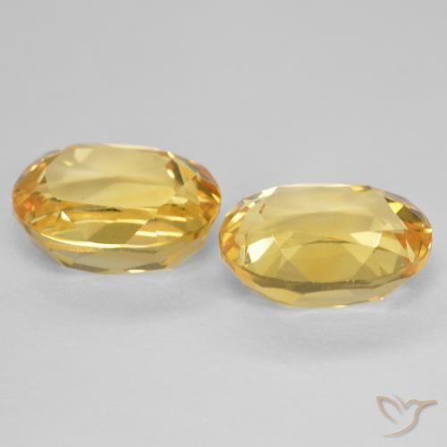 Citrine Gemstones in 10 x 8 mm (calibrated) Size for Sale, Citrine Stones in Golden Color