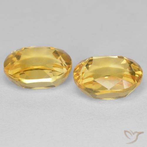 Citrine Gemstones in 10 x 8 mm (calibrated) Size for Sale, Citrine Stones in Golden Color