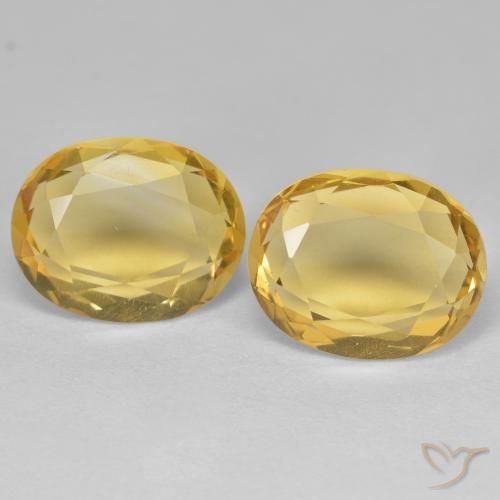 5.71 ct Yellow Citrine, 10.1 x 8 mm Oval Cut From Brazil, Photo A