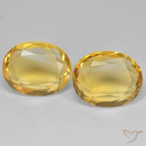 5.68 ct Yellow Citrine, 10.2 x 8.1 mm Oval Cut From Brazil, Photo A