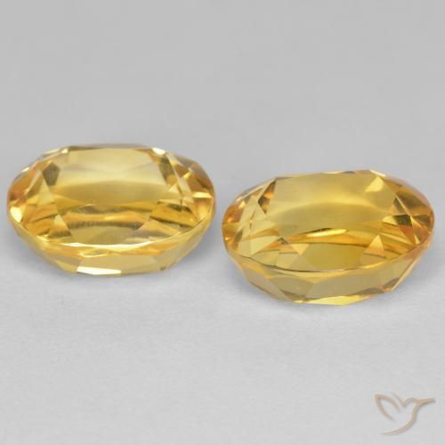 Citrine Gemstones in 10 x 8 mm (calibrated) Size for Sale, Citrine Stones in Golden Color