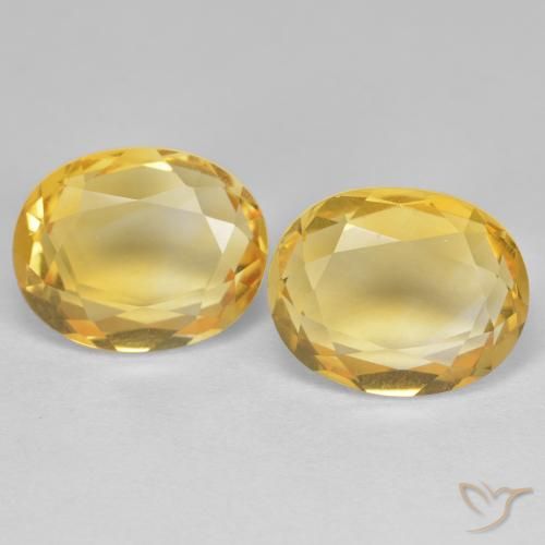 5.55 ct Yellow Citrine, 10.1 x 8.1 mm Oval Cut From Brazil, Photo A