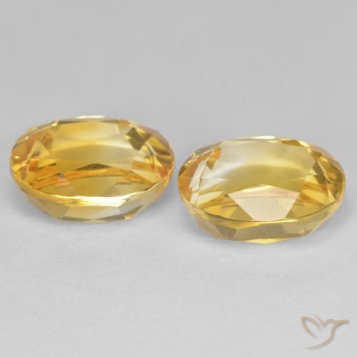 Citrine Gemstones in 10 x 8 mm (calibrated) Size for Sale, Citrine Stones in Gold Color