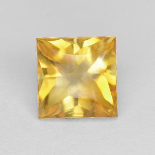 Golden Citrine Gem - 1.1ct Square Buff-Top (ID: 607754)