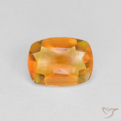 1.32 ct Orange Citrine Gemstone, Citrine Gem in Cushion Buff-Top Shape for Sale.