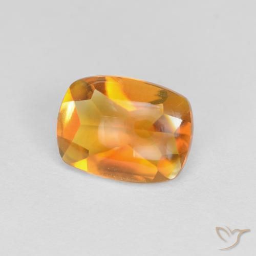 1.32 ct Orange Citrine Stone, Natural Citrine in Cushion Buff-Top Shape for Sale