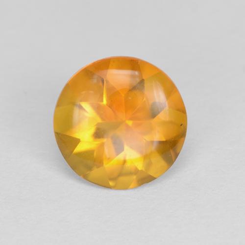 Medium Orange Citrine Gem - 1.1ct Round Buff-Top (ID: 607758)