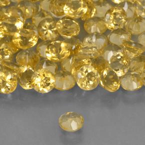 Citrine Gemstones in 3.5 mm (calibrated) Size for Sale, Citrine Stones in Golden Orange Color
