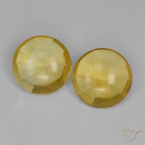 9.85 ct Yellow Citrine, 12.1 mm Round Buff Top From Brazil, Photo A