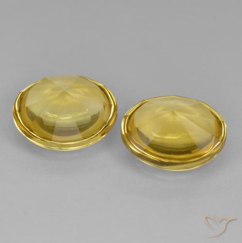 Citrine Gemstones in 12 mm (calibrated) Size for Sale, Citrine Stones in Tuscany Yellow Color