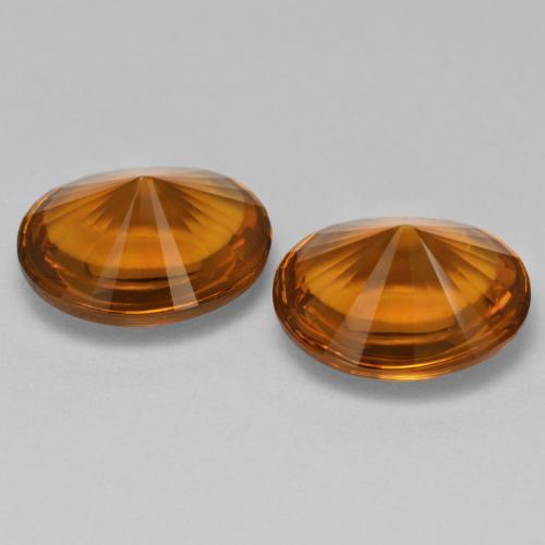 Citrine Gemstones in 11 x 9 mm (calibrated) Size for Sale, Citrine Stones in Deep Orange Color