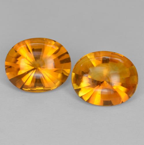 Medium Orange Цитрин Камень - 3.2ct Форма Овал огранка Buff-Top (ID: 608158)