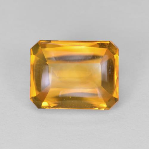2,55ct Octagon Buff-Top dorato Citrino dal Brasile, Dimension 9,1 x 7mm, Natural non trattati Gemstone, Transparent Clarity, 1 piece Citrino in Arancio Scuro-Oro Color, Mohs Hardness of 7 adatto per gioielli da indossare ogni giorno, Simboleggia abbondanza e prosperità, Photo A